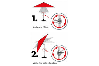 Knirps Kurbelschirm Silver Ø 290cm lemonade