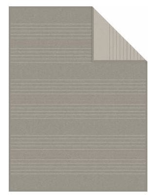 Zeo Living Decke Streifen 150x200cm taupe