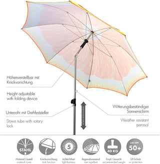 Doppler Balkonschirm GS Basic Ø200cm Orange