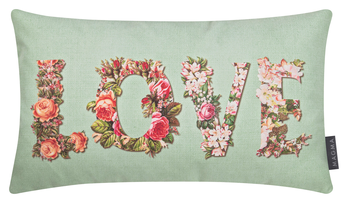 Magma Kissen Lovebirds 30x50cm Blumenkranz