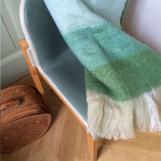 Mohair-Decke 150x125cm Grün