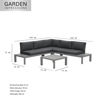 Garden Impressions Lounge Adelaide arctic grey
