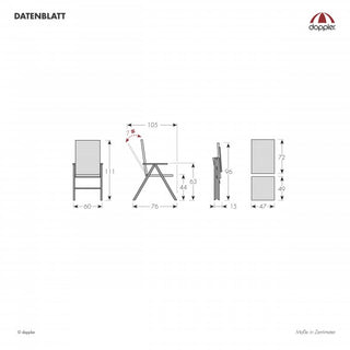 Doppler Klappsessel Expert Alu/Teak