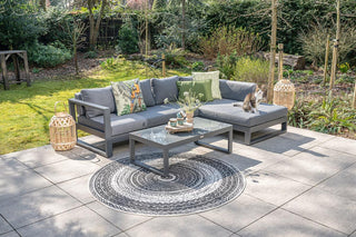 Garden Impressions Alu Lounge Esmee 3tlg. links carbon black/mystic grey