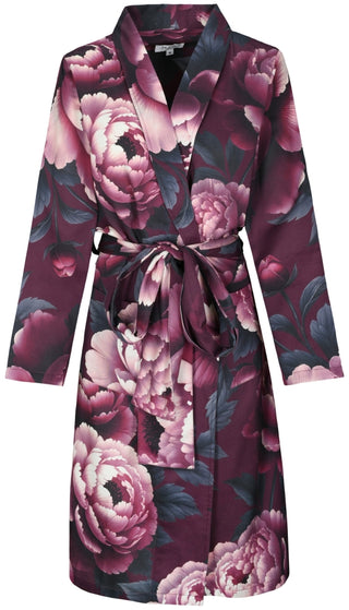 InLinea Secret Morgenmantel Satin Flower berry