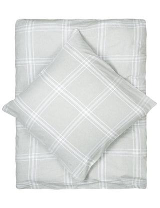 Living Dreams Flanell-Bettwäsche Silver Check