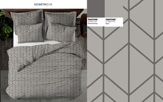 Living Dreams Satin-Bettwäsche Silver/Geometrisch