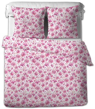 Living Dreams Feinsatin-Bettwäsche floral rosa