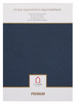 Living Dreams Premium Spannbetttuch Jersey 100x200cm