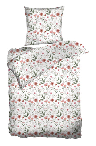 Living Dreams Feinbiber-Bettwäsche Blumen-Design