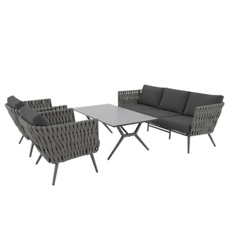 Doppler Expert Lounge-Set Riva 4tlg. Anthrazit/Grau