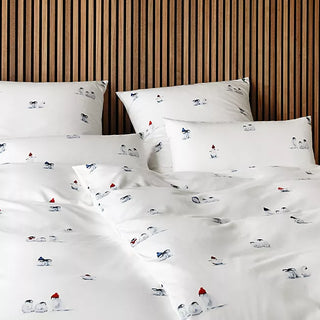Elegante Softflanell Bettwäsche Pinguin Party