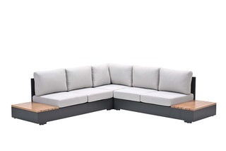 Garden Impressions Lounge-Set Savona 3tlg. carbon black/valley sand/teak look