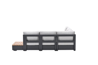 Garden Impressions Lounge-Set Savona 3tlg. carbon black/valley sand/teak look