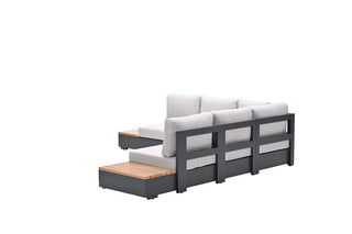 Garden Impressions Lounge-Set Savona 3tlg. carbon black/valley sand/teak look