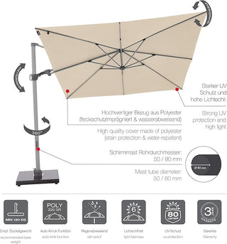 Knirps Pendelschirm Pendular 275x275cm
