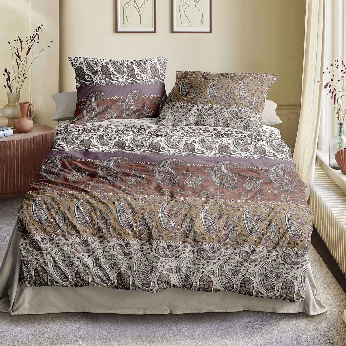 Irisette Mako-Satin Bettwäsche Wave Ornamente 8507-61
