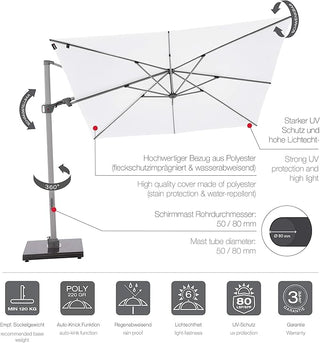 Knirps Pendelschirm Pendular 275x275cm