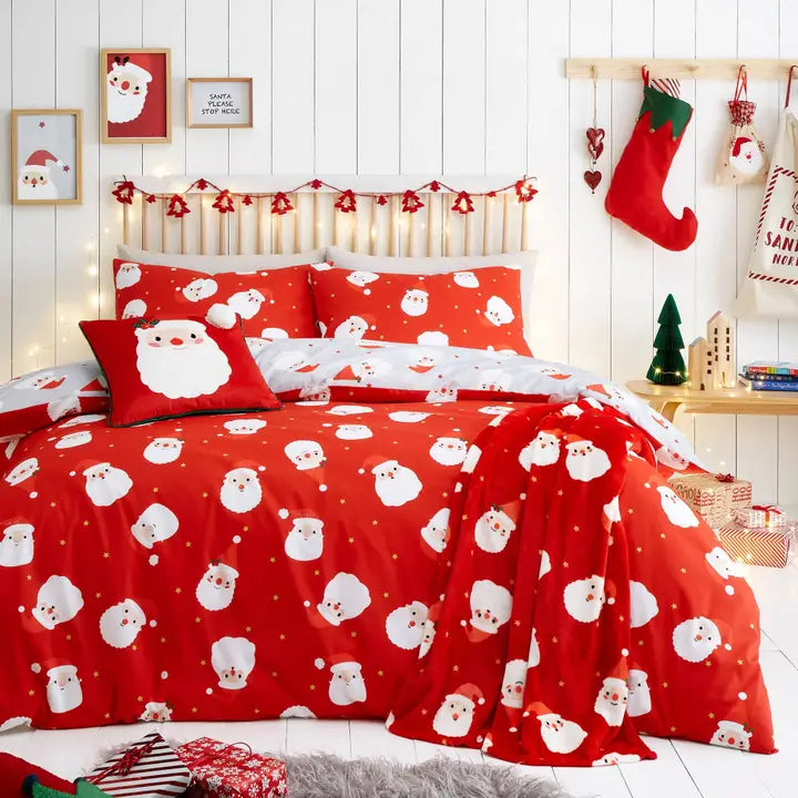Zeo Living Weihnachtsbettwäsche Happy Santa