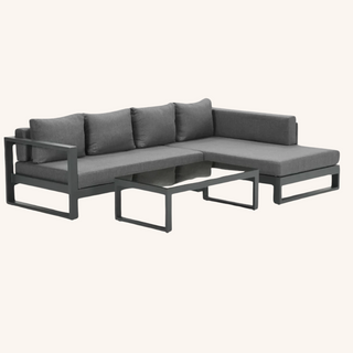 Garden Impressions Alu Lounge Esmee 3tlg. links carbon black/mystic grey