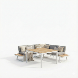 Doppler Expert Plus Ess-Lounge Aversa Teak 3tlg.