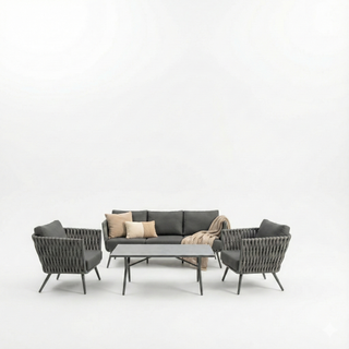 Doppler Expert Lounge-Set Riva 4tlg. Anthrazit/Grau