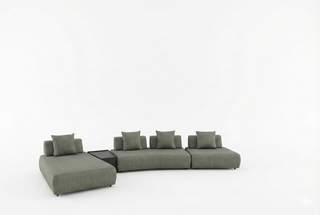Zeo Living Lounge "Geometry" Olefin Anthrazit
