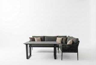 Zeo Living Dininglounge "Tango" anthrazit/anthrazit
