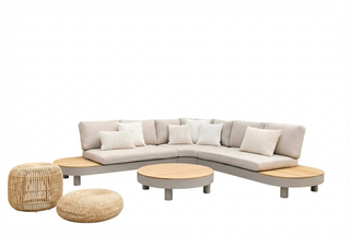 Zeo Living Lounge "California" beige/Teak