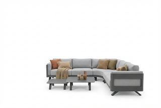 Garden Impressions Eck-Lounger Realdo 5tlg. Carbon black/valley sand
