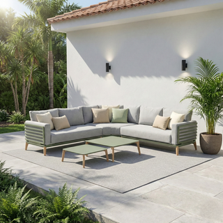 GARDEN IMPRESSIONS Lounge-Set Carmen 5tlg. grau/grün