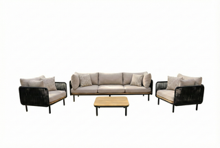 Zeo Living Lounge "Tara" Aluminium/Rope