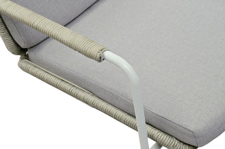 Zeo Living Sessel "Catania" weiß/hellgrau