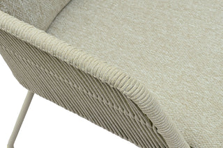 Zeo Living Sessel "Florenz" Rope/Edelstahl beige/natur