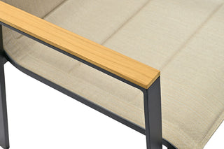 Zeo Living Stapelsessel NL Alu anthrazit/khaki