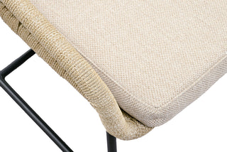 Zeo Living 3-Sitzer Sofa "Portofino" schwarz/natur