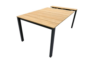 Zeo Living Gartentisch "Livingston" Teak/Edelstahl anth. 160/260 x 100cm