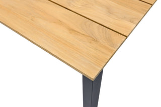 Zeo Living Gartentisch "Livingston" Teak/Edelstahl anth. 160/260 x 100cm