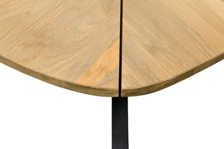 Zeo Living Gartentisch Triangular 170 x 170cm Teak/Edelstahl