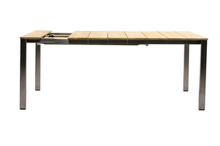 Zeo Living Gartentisch "Livingston" Teak/Edelstahl 160/260 x 100cm