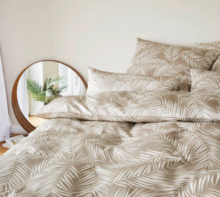 Elegante Mako-Satin Bettwäsche Maison Leaves