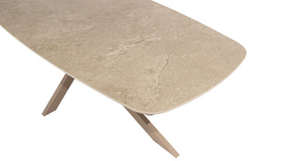 Ein 4Seasons Tisch Prado Keramik/Edelstahl 240x105cm Latte wird mit seinem raffinierten Design und seiner hervorragenden Verarbeitung elegant in Szene gesetzt.