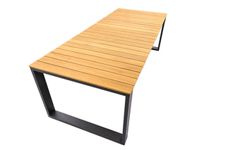 Zeo Living Gartentisch Fermo 240 x 100cm Alu/Teak