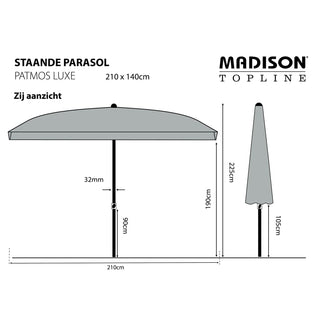 Madison Sonnenschirm Patmos 210x140cm