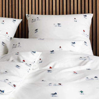 Elegante Softflanell Bettwäsche Pinguin Party