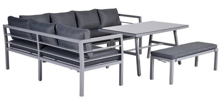 GARDEN IMPRESSIONS Lounge Blakes 4tlg. arctic grey/reflex black