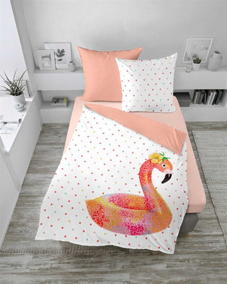 Dormisette Bettwäsche Mako-Satin Flamingo