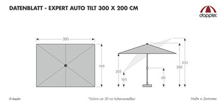 Doppler Sonnenschirm Expert Auto Tilt 300x200cm