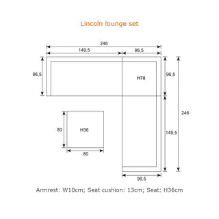 GARDEN IMPRESSIONS Lounge Lincoln 4tlg. matt weiß/reflex black