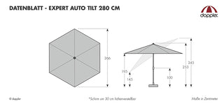 Doppler Sonnenschirm Expert Auto Tilt Ø 280cm